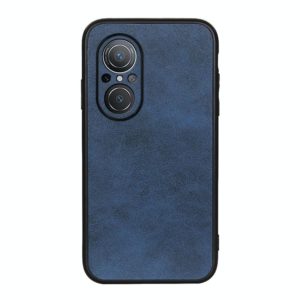 For Huawei nova 9 SE Fine Hole Version Two-color Cowhide Texture PU Shockproof Phone Case(Blue) (OEM)