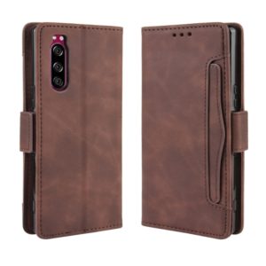 For Sony Xperia 5 Wallet Style Skin Feel Calf Pattern Leather Case with Separate Card Slot(Brown) (OEM)