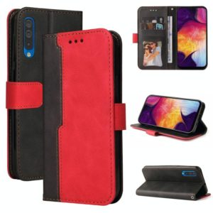 For Samsung Galaxy A50 / A30s / A50s Business Stitching-Color Horizontal Flip PU Leather Case with Holder & Card Slots & Photo Frame(Red) (OEM)