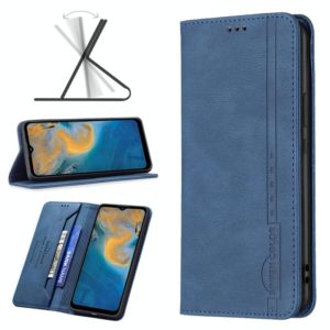 For ZTE Blade A51 Magnetic RFID Blocking Anti-Theft Leather Phone Case(Blue) (OEM)