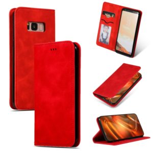 Retro Skin Feel Business Magnetic Horizontal Flip Leather Case for Galaxy S8(Red) (OEM)