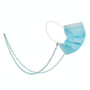 Glossy Crystal Beads Handmade Mask Anti-Lost Hanging Lanyard Chain Glasses Chain(Transparent Sky Blue) (OEM)