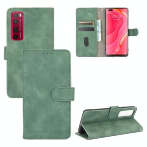 For Huawei nova 7 Pro 5G Solid Color Skin Feel Magnetic Buckle Horizontal Flip Calf Texture PU Leather Case with Holder & Card Slots & Wallet(Green) (OEM)