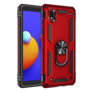 For Samsung Galaxy M01 Core Shockproof TPU + PC Protective Case with 360 Degree Rotating Holder(Red) (OEM)