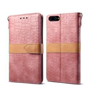 Leather Protective Case For iPhone 8 Plus & 7 Plus(Pink) (OEM)