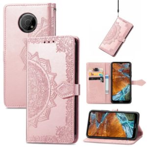 For Nokia G300 Mandala Flower Embossed Flip Leather Phone Case(Rose Gold) (OEM)