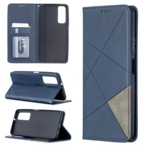 For Huawei P smart 2021 / Y7a Prismatic Invisible Magnetic Horizontal Flip Leather Case with Holder & Card Slots & Photo Frame(Blue) (OEM)