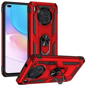 For Huawei nova 8i Shockproof TPU + PC Phone Case with 360 Degree Rotating Holder(Red) (OEM)