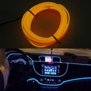 2M Cold Light Flexible LED Strip Light For Car Decoration(Yellow Light) (OEM)