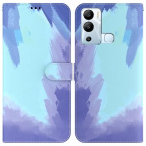 For Infinix Hot 12i Watercolor Pattern Horizontal Flip Leather Phone Case(Winter Snow) (OEM)