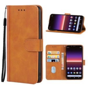 Leather Phone Case For Sony Ericsson Xperia 10 II(Brown) (OEM)