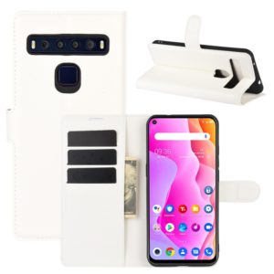 For TCL 10L Litchi Texture Horizontal Flip Protective Case with Holder & Card Slots & Wallet(White) (OEM)