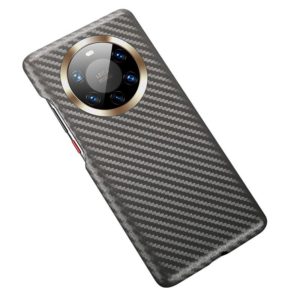 For Huawei Mate 40 Pro+ Carbon Fiber Leather Texture Kevlar Anti-fall Phone Protective Case(Grey) (OEM)