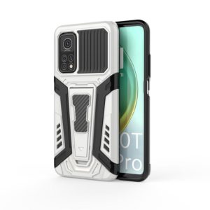 For Xiaomi Mi 10T 5G / 10T Pro 5G War Chariot Series Armor All-inclusive Shockproof PC + TPU Protective Case with Invisible Holder(White) (OEM)