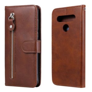 For LG K41S / K51S Fashion Calf Texture Zipper Horizontal Flip Leather Case with Holder & Card Slots & Wallet(Brown) (OEM)