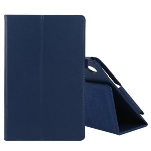 For Lenovo Tab M10 HD Litchi Texture Solid Color Horizontal Flip Leather Case with Holder & Pen Slot(Blue) (OEM)