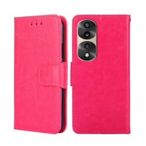 For Honor 70 Pro/70 Pro+ Crystal Texture Leather Phone Case(Rose Red) (OEM)