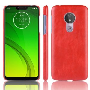Shockproof Litchi Texture PC + PU Case for Motorola Moto G7 Power (Red) (OEM)