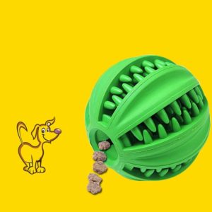 Pet Toy Cartoa Toy Pet Leaking Ball Mill Rubber Toy Cleansing Ball, Specification: Large (Green) (OEM)