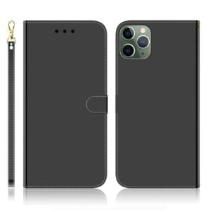 For iPhone 11 Pro Imitated Mirror Surface Horizontal Flip Leather Case with Holder & Card Slots & Wallet & Lanyard(Black) (OEM)