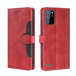For Oukitel C25 Skin Feel Straw Hat Magnetic Buckle Leather Phone Case(Red) (OEM)