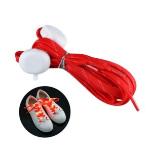1 Pair LED Light-up Shoelace Stage Performance Luminous Shoelace,Color: Red (OEM)