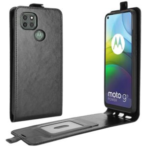 For Motorola Moto G9 Power R64 Texture Single Vertical Flip Leather Protective Case with Card Slots & Photo Frame(Black) (OEM)