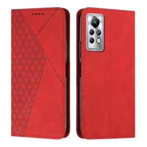 For Infinix Note 11 Pro / 11S Diamond Splicing Skin Feel Magnetic Leather Phone Case(Red) (OEM)