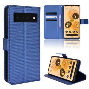 For Google Pixel 6 Pro Diamond Texture Leather Phone Case(Blue) (OEM)