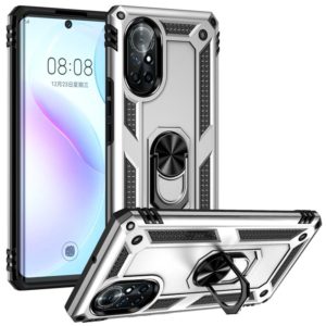 For Huawei nova 8 Shockproof TPU + PC Phone Case with 360 Degree Rotating Holder(Silver) (OEM)