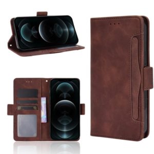 For iPhone 12 / 12 Pro Multiple Card Slots Horizontal Flip Leather Case with Holder & Wallet(Brown) (OEM)