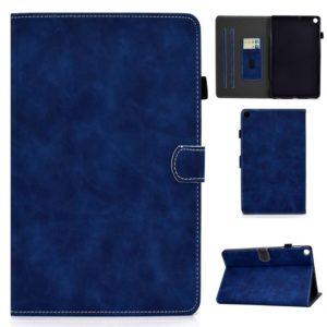 For Samsung Galaxy Tab A7 Lite T220 Cowhide Texture Horizontal Flip Leather Case with Holder & Card Slots & Pen Slot(Blue) (OEM)