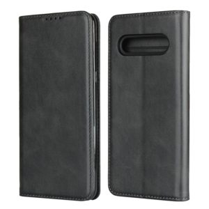 For LG V60 ThinQ 5G Calf Texture Magnetic Horizontal Flip Leather Case with Holder & Card Slots & Wallet(Black) (OEM)