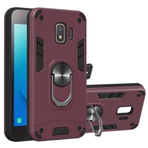 For Samsung Galaxy J2 Core 2 in 1 Armour Series PC + TPU Protective Case with Ring Holder(Wine Red) (OEM)