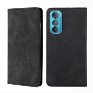 For Motorola Edge 30 Skin Feel Magnetic Horizontal Flip Leather Phone Case(Black) (OEM)