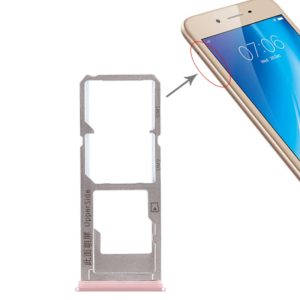 For Vivo Y53 2 x SIM Card Tray + Micro SD Card Tray (Rose Gold) (OEM)