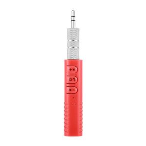H-139 3.5mm Lavalier Bluetooth Audio Receiver with Metal Adapter(Red) (OEM)