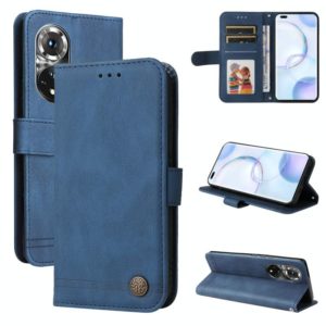 For Honor 50 Pro / Huawei nova 9 Pro Skin Feel Life Tree Metal Button Leather Phone Case(Blue) (OEM)