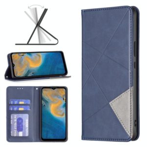 For ZTE Blade A51 Prismatic Invisible Magnetic Leather Phone Case(Blue) (OEM)
