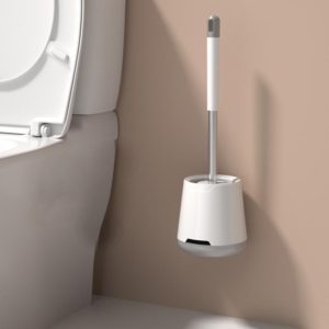 TPR Soft Glue Long-handle Toilet Brush with Base, Spec: Wall-mounted Type (OEM)