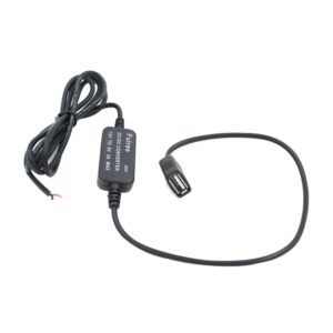 Car Motorcycle Single USB Car Charger DC 12V To 5V 3A Power Adapter for Car GPS Tracker DVR, Length: 1m (OEM)