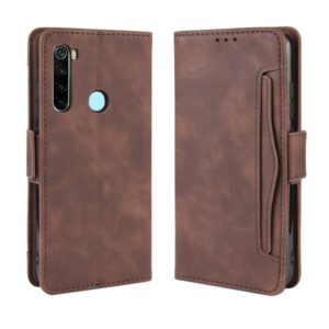 For Xiaomi Redmi Note 8 Wallet Style Skin Feel Calf Pattern Leather Case ，with Separate Card Slot(Brown) (OEM)