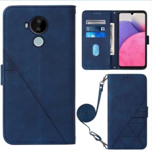 For Nokia C30 Crossbody 3D Embossed Flip Leather Phone Case(Blue) (OEM)
