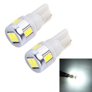 2PCS T10 3W SMD 5630 6 LED Car Clearance Lights Lamp, DC 12V(White Light) (OEM)