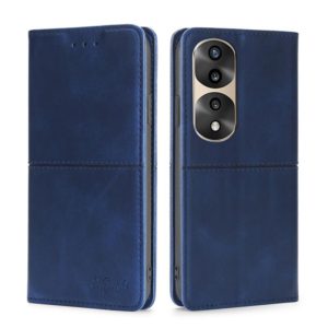 For Honor 70 Pro/70 Pro+ Cow Texture Magnetic Horizontal Flip Leather Phone Case(Blue) (OEM)