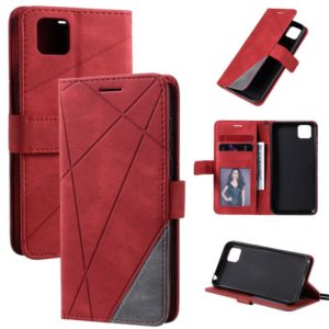 For Huawei Y5p / Honor 9s Skin Feel Splicing Horizontal Flip Leather Case with Holder & Card Slots & Wallet & Photo Frame(Red) (OEM)