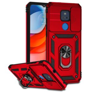 For Motorola Moto G Play Sliding Camshield Holder Phone Case(Red) (OEM)