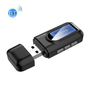 BT201 Bluetooth 5.0 USB 2 in 1 Bluetooth Audio Receiver Transmitter with LCD Display (OEM)
