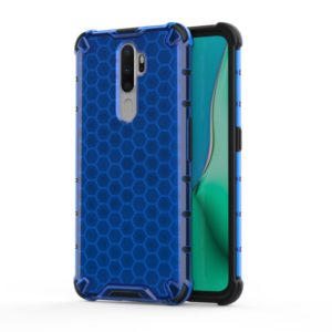 For Oppo A9 (2020) Shockproof Honeycomb PC + TPU Case(Blue) (OEM)