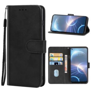 For HTC Desire 22 Pro Leather Phone Case(Black) (OEM)